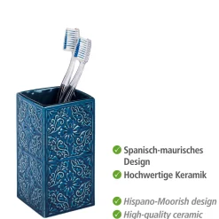 Zahnputzbecher Mod. Cordoba dunkelblau ^ Wenko New