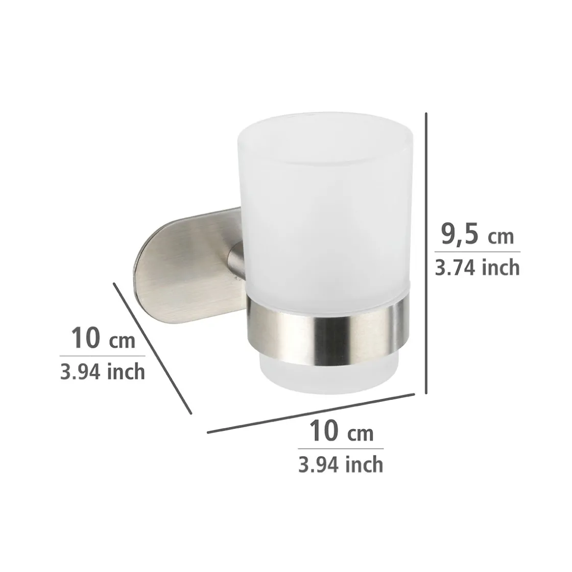 Zahnputzbecher Uno Orea MattTurbo-Lock Edelstahl ^ Wenko Outlet