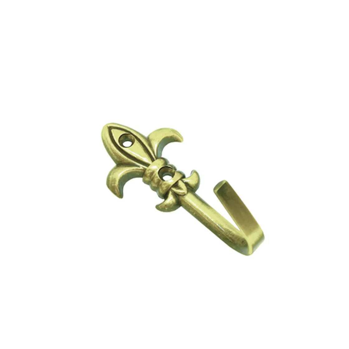 Zierhaken Lilie 5,5 cm messing ^ Gardinia