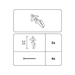 Zierhaken Lilie 5,5 cm messing bruniert ^ Gardinia