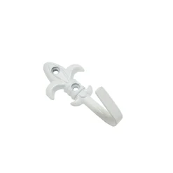 Zierhaken Lilie 5,5 cm weiß ^ Gardinia Clearance