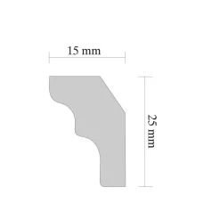 Zierprofil A 25 weiß 1 m ^ Outlet