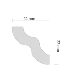 Zierprofil Mara 2 x 2 m weiß ^ Best